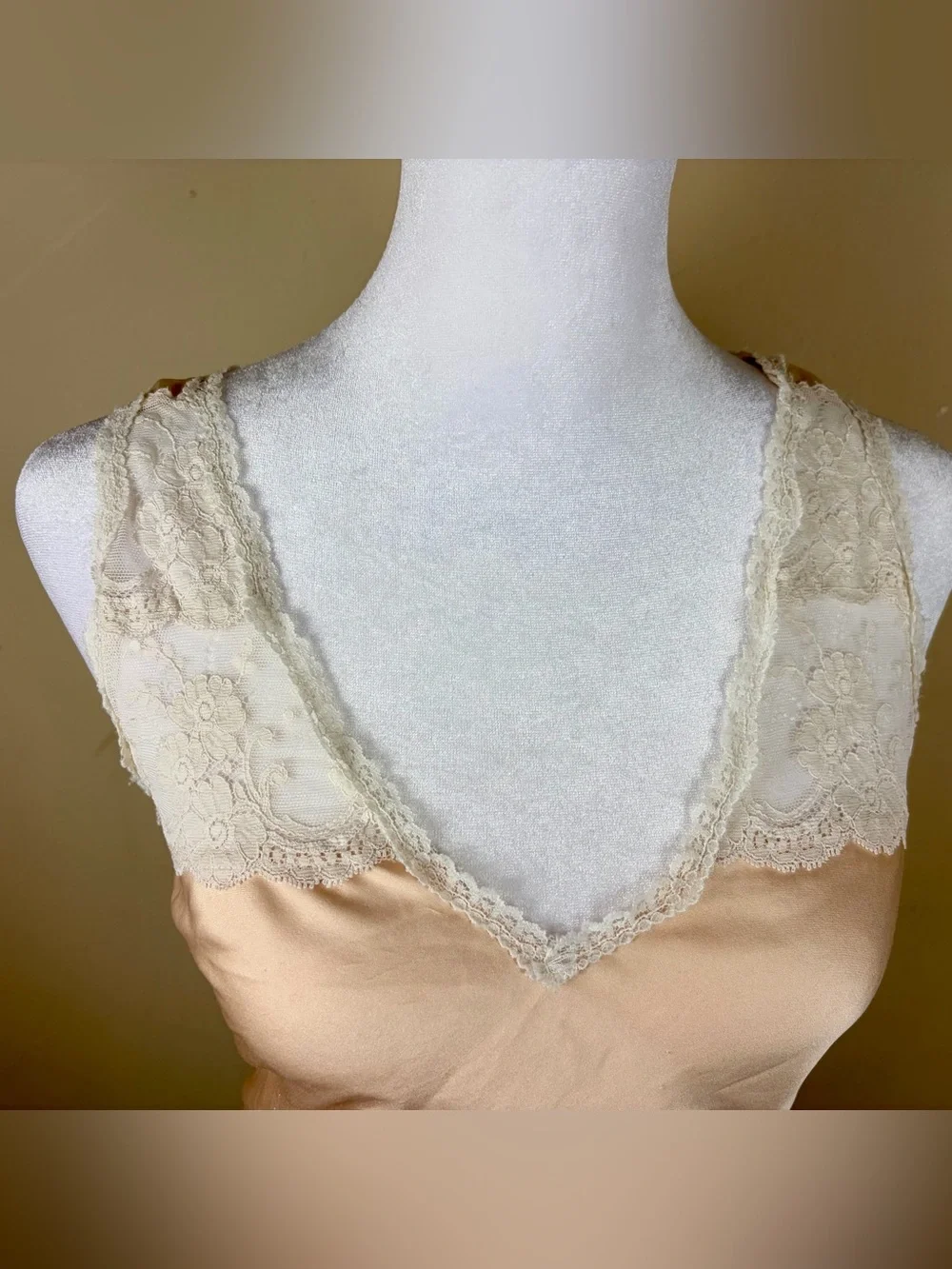 VTG 80s Christian Dior Monogramed Lingerie set size S/M Lace Camisole and Slip